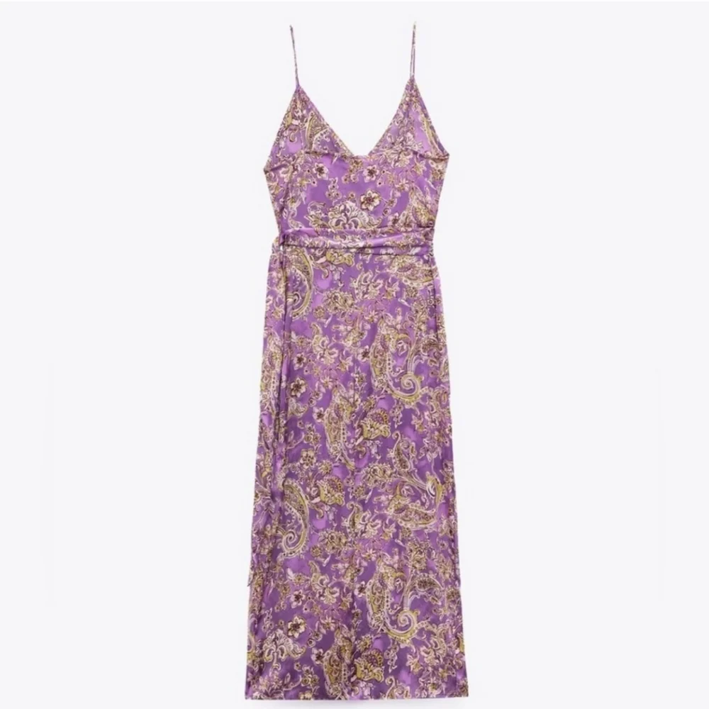 Satin Effect Print Dress Size S - Picture 8 of 9